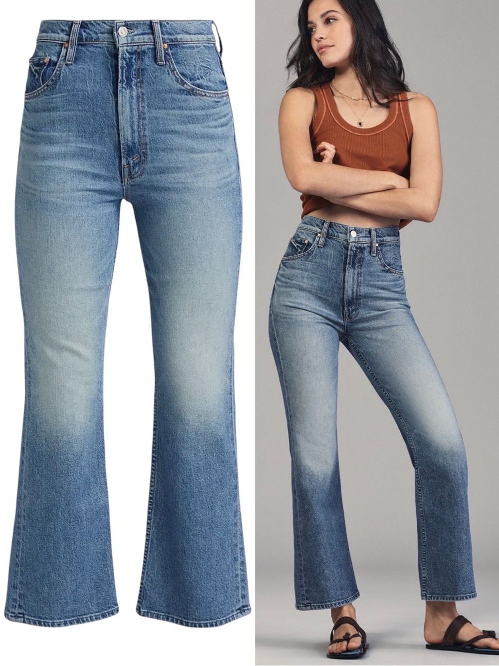 MOTHER SUPERIOR Jeans Scooter Ankle I’m a Winner Blue Size 25